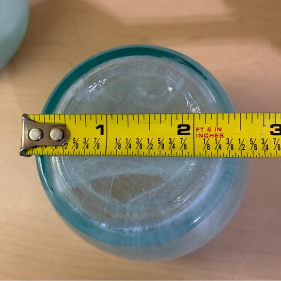 Marbleized Swirl Glass Votive Tea Light Candle Holder 2-1/2" Light Blue Set of 2 - Picture 10 of 12